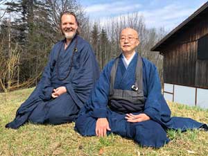 Zen-Meister Shi-In Kutsu Roshi (Ko-san) zu Besuch im Zen-Kloster